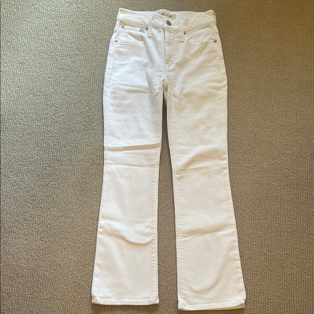 Madewell White Boot Cut Cropped Jeans